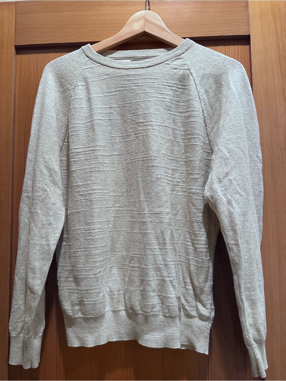 J.Crew Light Beige/Tan Crewneck Sweater - Lightweight Knit